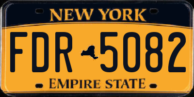 NY license plate FDR5082