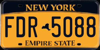 NY license plate FDR5088