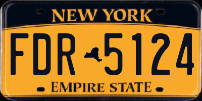 NY license plate FDR5124