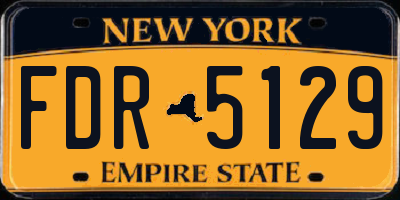 NY license plate FDR5129