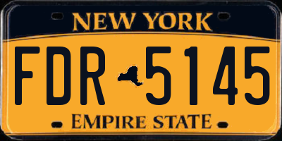 NY license plate FDR5145