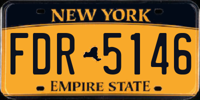 NY license plate FDR5146