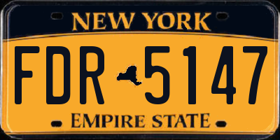NY license plate FDR5147