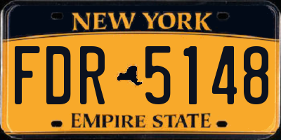 NY license plate FDR5148