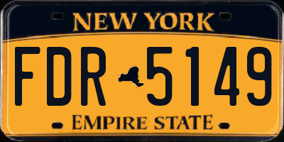NY license plate FDR5149