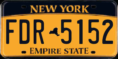 NY license plate FDR5152