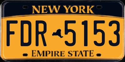 NY license plate FDR5153