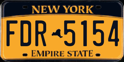 NY license plate FDR5154