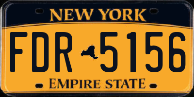 NY license plate FDR5156