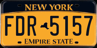 NY license plate FDR5157