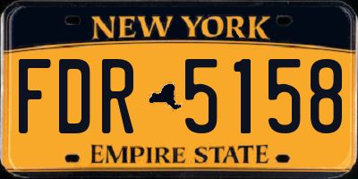 NY license plate FDR5158