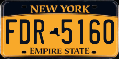 NY license plate FDR5160