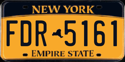 NY license plate FDR5161