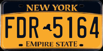 NY license plate FDR5164