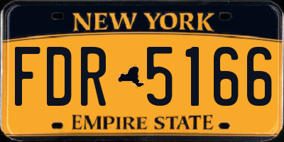 NY license plate FDR5166