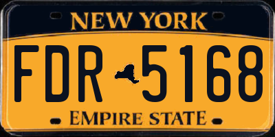 NY license plate FDR5168