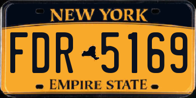 NY license plate FDR5169