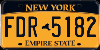 NY license plate FDR5182