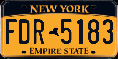NY license plate FDR5183