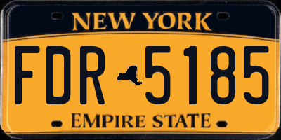 NY license plate FDR5185