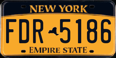 NY license plate FDR5186
