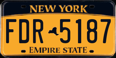 NY license plate FDR5187