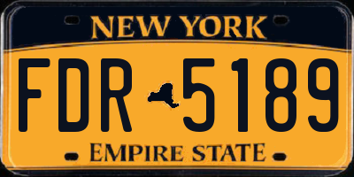 NY license plate FDR5189