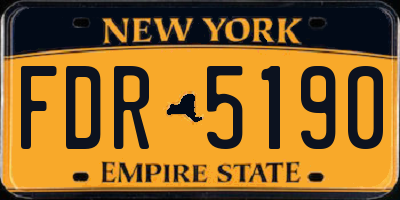 NY license plate FDR5190