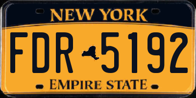 NY license plate FDR5192