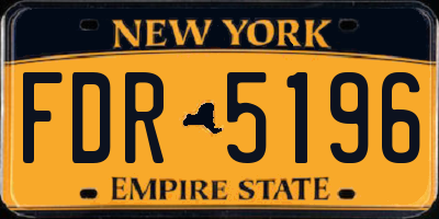 NY license plate FDR5196