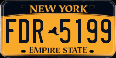 NY license plate FDR5199