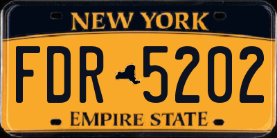 NY license plate FDR5202
