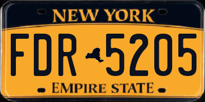 NY license plate FDR5205