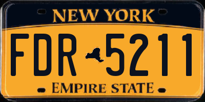 NY license plate FDR5211