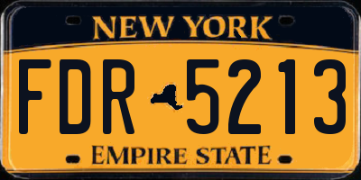NY license plate FDR5213