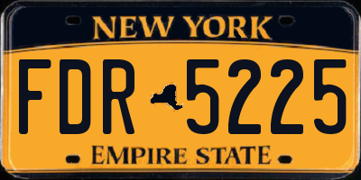 NY license plate FDR5225
