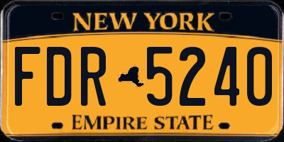 NY license plate FDR5240