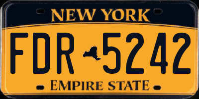 NY license plate FDR5242