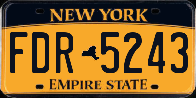 NY license plate FDR5243