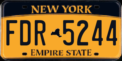 NY license plate FDR5244