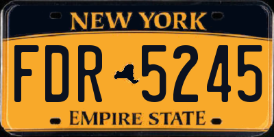 NY license plate FDR5245