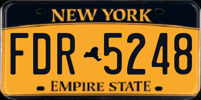 NY license plate FDR5248