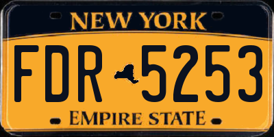 NY license plate FDR5253