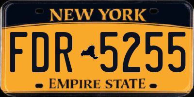 NY license plate FDR5255