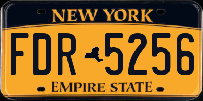 NY license plate FDR5256
