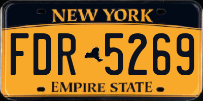 NY license plate FDR5269