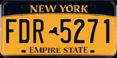 NY license plate FDR5271