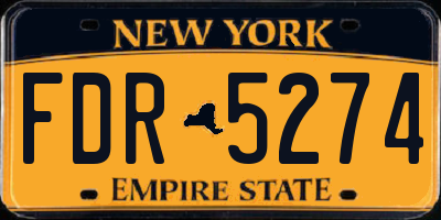 NY license plate FDR5274