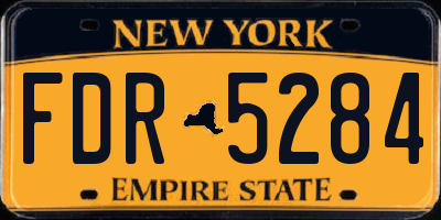 NY license plate FDR5284