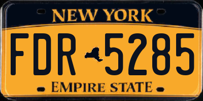 NY license plate FDR5285